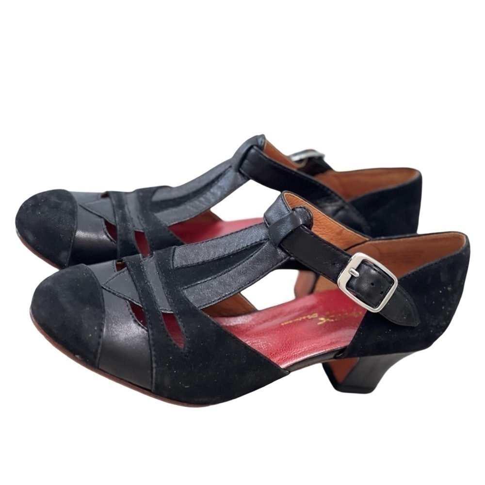 RE-MIX Classic Vintage Footwear Tribeca Black Heels shoes size 5.5 - Picture 6 of 13
